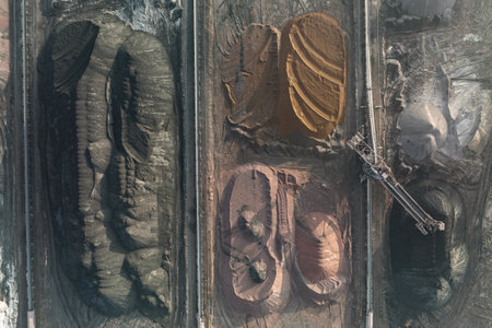 Industrial steel factory, iron works. metallurgical plant. steelworks. Heavy industry in Europe,...
