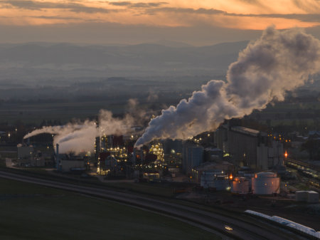 View of ethanol factory. Polish producer of bioethanol and ethanol produced from corn grain. The...