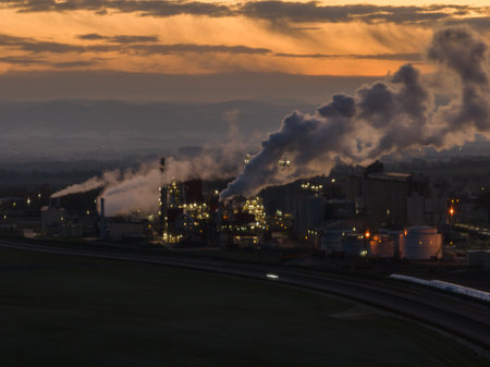 View of ethanol factory. Polish producer of bioethanol and ethanol produced from corn grain. The...