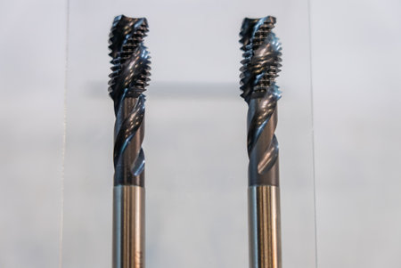 Tap for threading in metal on cnc machines. Tool for metal processing. Turning and milling machine.