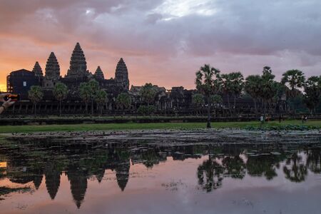 Entrance of Angkor Wat , one of seven wonder world in Siem Reap, Cambodia