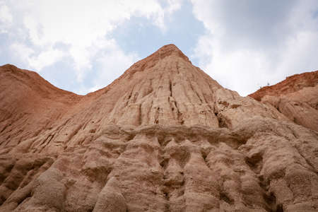 Ancient stone bracelets and axes Soil place of Sao Din Na noy or kok sua,tourist attraction of Nan Province at Thailandの写真素材