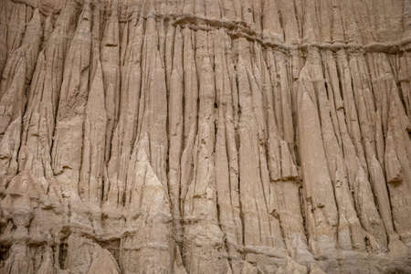 Ancient stone bracelets and axes Soil place of Sao Din Na noy or kok sua,tourist attraction of Nan Province at Thailandの写真素材