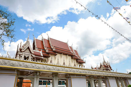 Sichon, Nakhon si thammarat, Thailand - October 2021 : Wat Chedi Ai Khai Temple. Famous temple for making good fortune wishes. Thai people praying and rite redeem offering with a vow to a Ai Khaiのeditorial素材