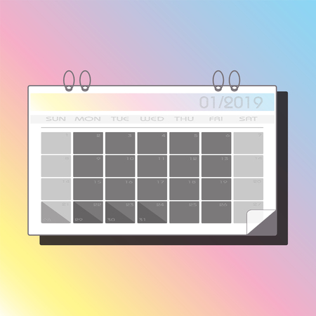 Icon Calendar 2019 for Web/mobile/printing iconのイラスト素材