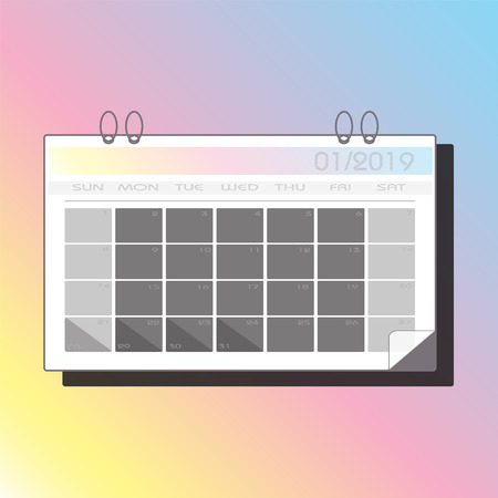 Icon Calendar 2019 for Web/mobile/printing iconのイラスト素材
