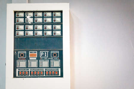 Industrial fire control system - Fire alarms - Old systemの写真素材