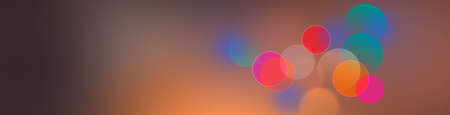 Design of standard horizontal web banners with space for text - Bokeh light Colorful digital backgroundの写真素材