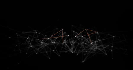 Abstract mess network particle background. Futuristic plexus array big data backgroundの写真素材