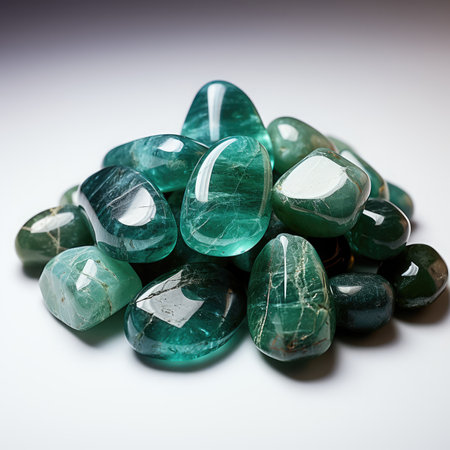 Turquoise semigem geological mineral isolated on the white background.の素材