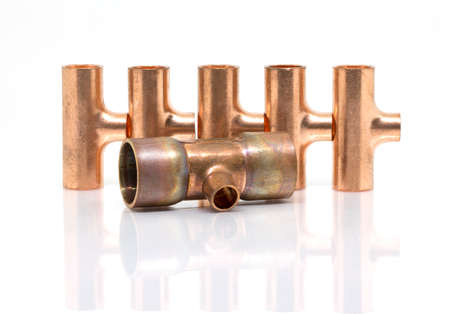 T-joint connection pipe of Air-conditioner or Refrigerant system, bfore bazing or welding for design...
