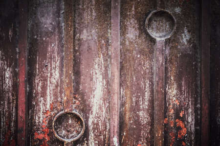 Low key lighting Old door background, Old door light and shadow, Conservative with toned color and...
