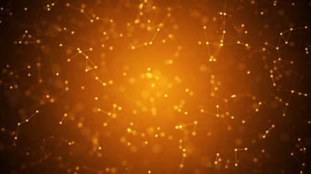 Plexus fantasy abstract technology, Abstract background motion transformation with blue background....