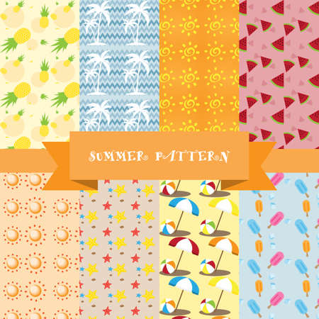 summer travel pattern background