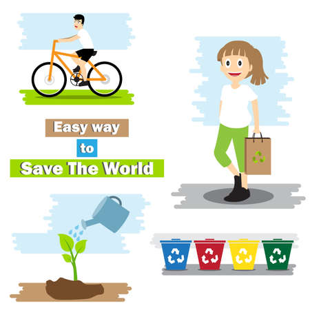 save earth infpgraphicのイラスト素材