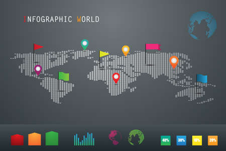infographic worldのイラスト素材