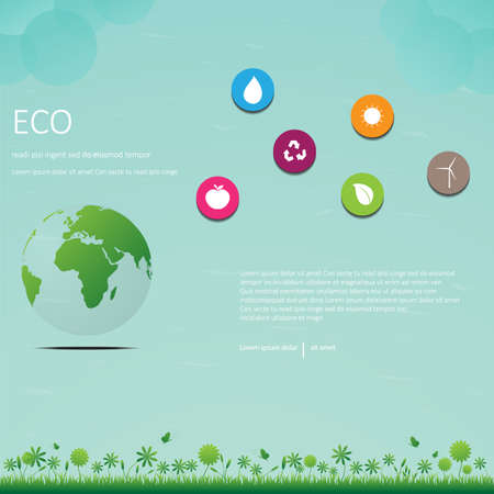 green world infographicのイラスト素材