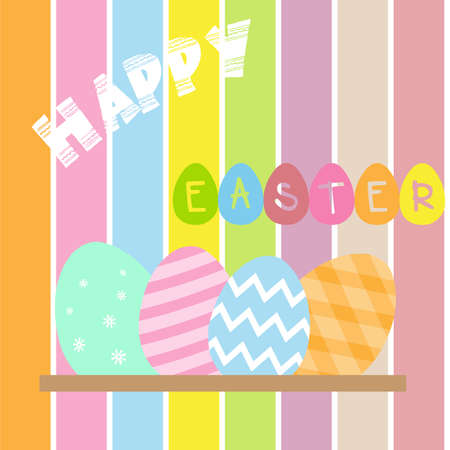 colorful egg easterのイラスト素材