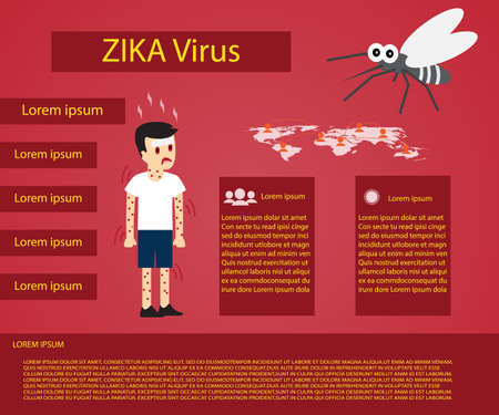 zika virus infographicsのイラスト素材