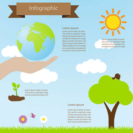 green world infographicのイラスト素材