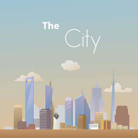 city landscape vector backgroundの写真素材