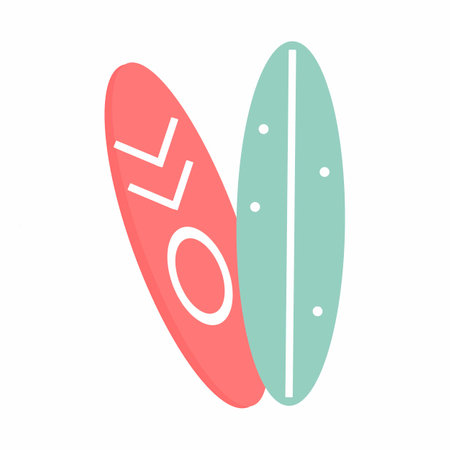 Cute Summer Vector Elements summer decoration pictures summer collection Swimming accessories, summer fruits, summer fashion.の写真素材