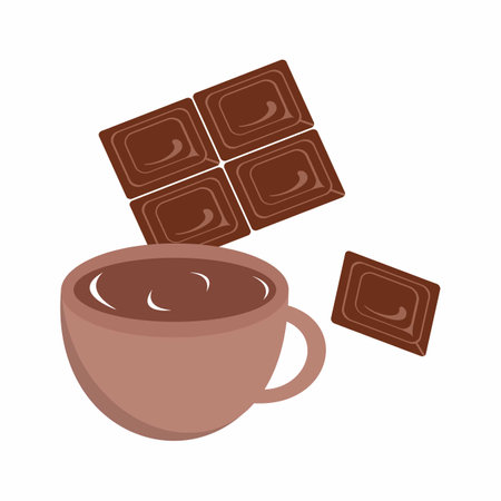Vector cartoon chocolate. Cute. World Chocolate Day.の写真素材