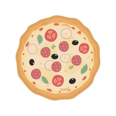 Pizza Vector Food illustration. Junk food.の写真素材