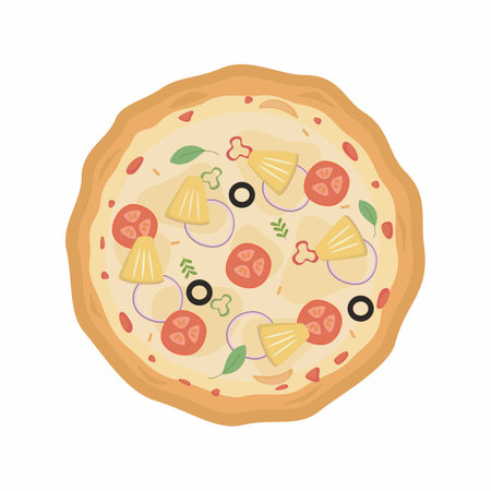Pizza Vector Food illustration. Junk food.の写真素材