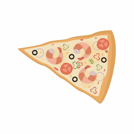 Pizza Vector Food illustration. Junk food.の写真素材