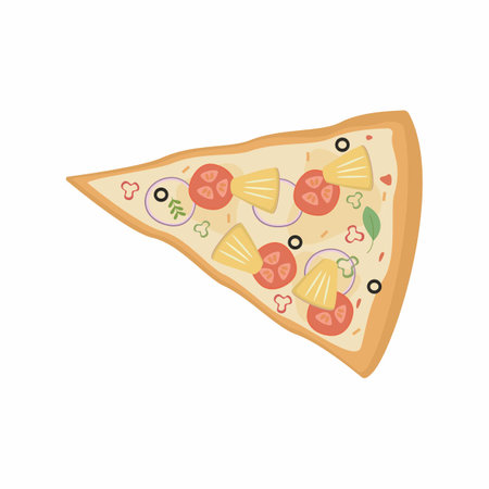 Pizza Vector Food illustration. Junk food.の写真素材