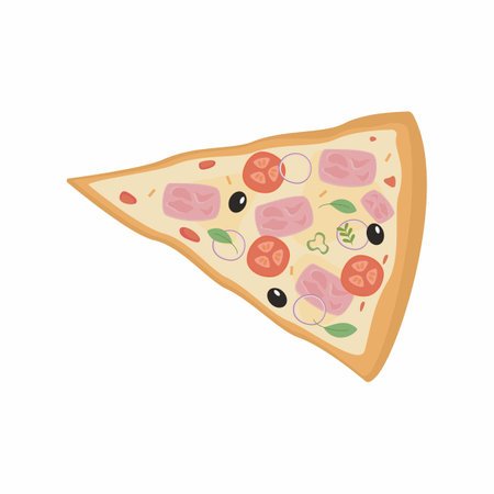 Pizza Vector Food illustration. Junk food.の写真素材