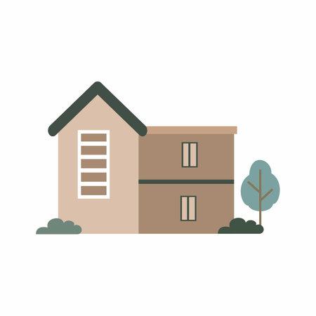 Vector house cute cartoon Vector real estate home loanの写真素材