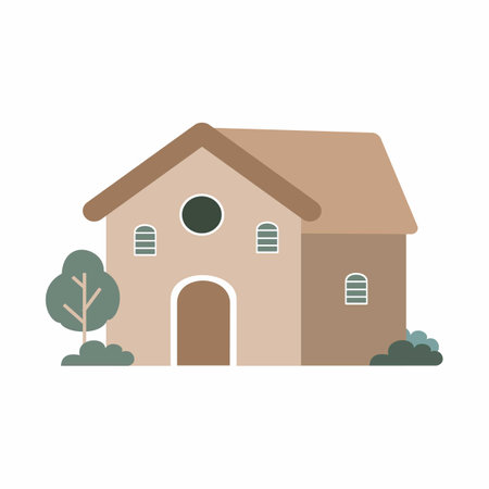 Vector house cute cartoon Vector real estate home loanの写真素材