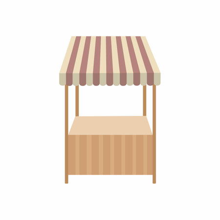 Vector cute shop.Market stall illustration.の写真素材