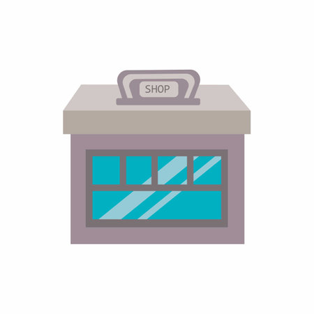 Vector cute shop.Market stall illustration.の写真素材