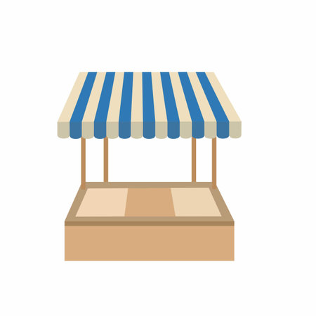 Vector cute shop.Market stall illustration.の写真素材