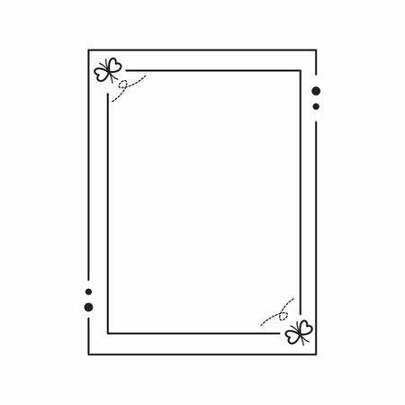 Vector frame cute decorative frame Simple frame.の写真素材