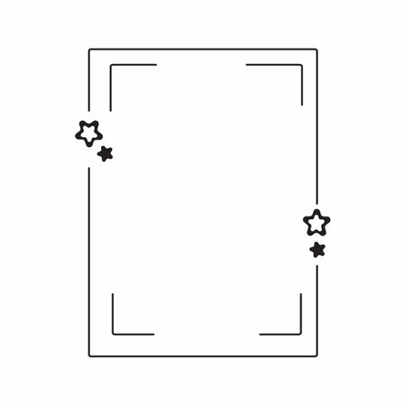 Vector frame cute decorative frame Simple frame.の写真素材