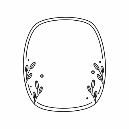 Vector frame cute decorative frame Simple frame.の写真素材