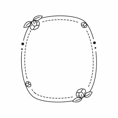 Vector frame cute decorative frame Simple frame.の写真素材