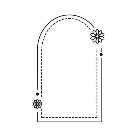 Vector frame cute decorative frame Simple frame.の写真素材