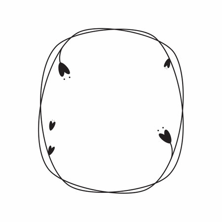 Vector frame cute decorative frame Simple frame.の写真素材