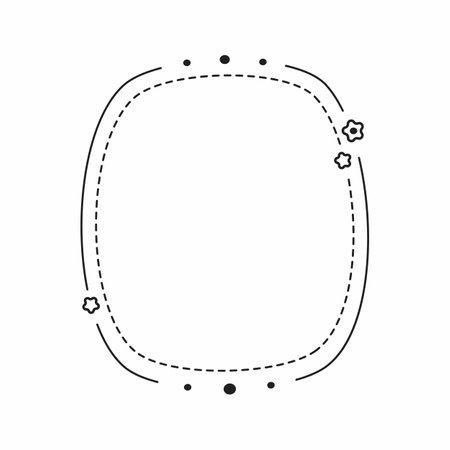 Vector frame cute decorative frame Simple frame.の写真素材