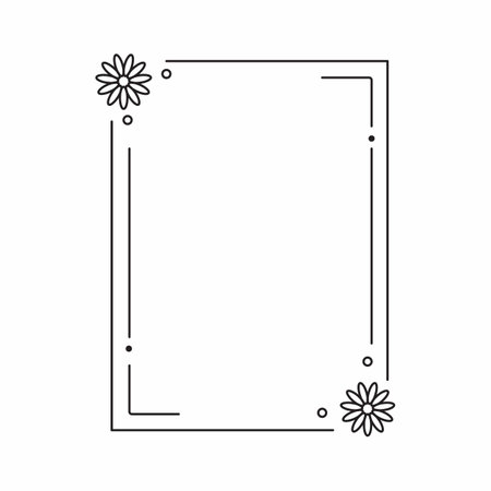 Vector frame cute decorative frame Simple frame.の写真素材