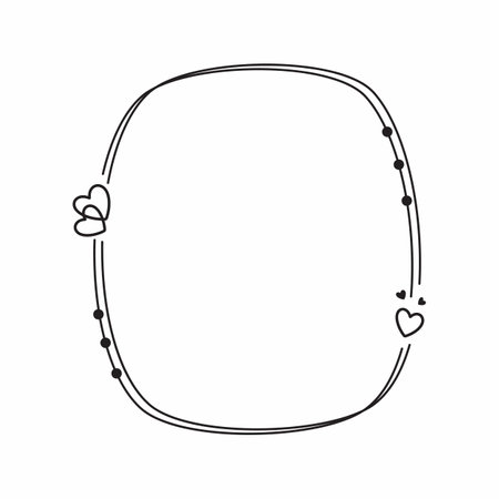 Vector frame cute decorative frame Simple frame.の写真素材