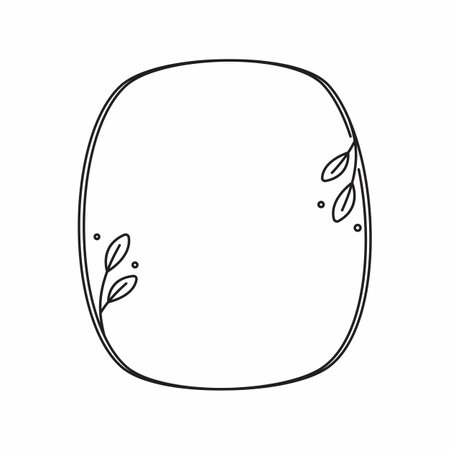 Vector frame cute decorative frame Simple frame.の写真素材