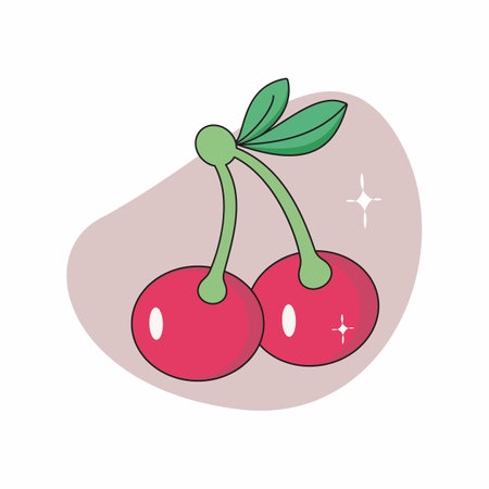 Vector fruit Cute decoration Minimal fruitのイラスト素材