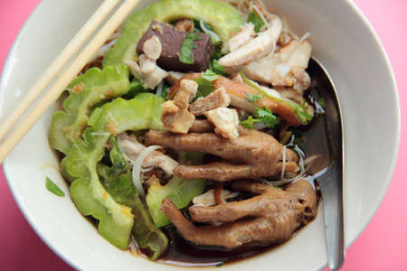 chicken noodle with gourd