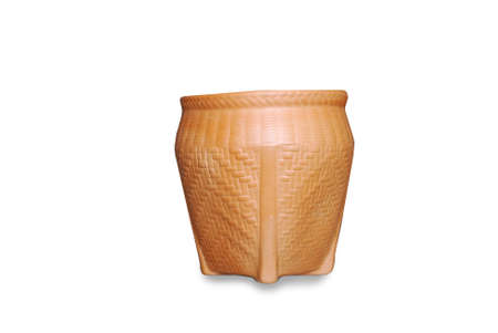 Handmade baked clay Glass.の写真素材